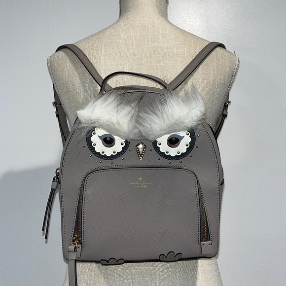 kate spade Star Bright Owl Tomi Leather Backpack - Picture 3 of 16